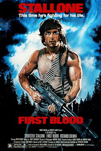 First Blood: Directed by Ted Kotcheff. With Sylvester Stallone, Richard Crenna, Brian Dennehy, Bill McKinney. A veteran Green Beret is forced by a cruel Sheriff and his deputies to flee into the mountains and wage an escalating one-man war against...