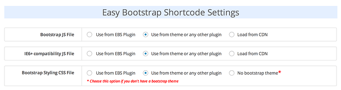 Configure Easy Boostrap Shortcodes properly