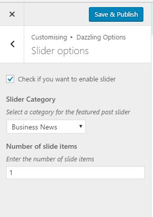 Slider Options